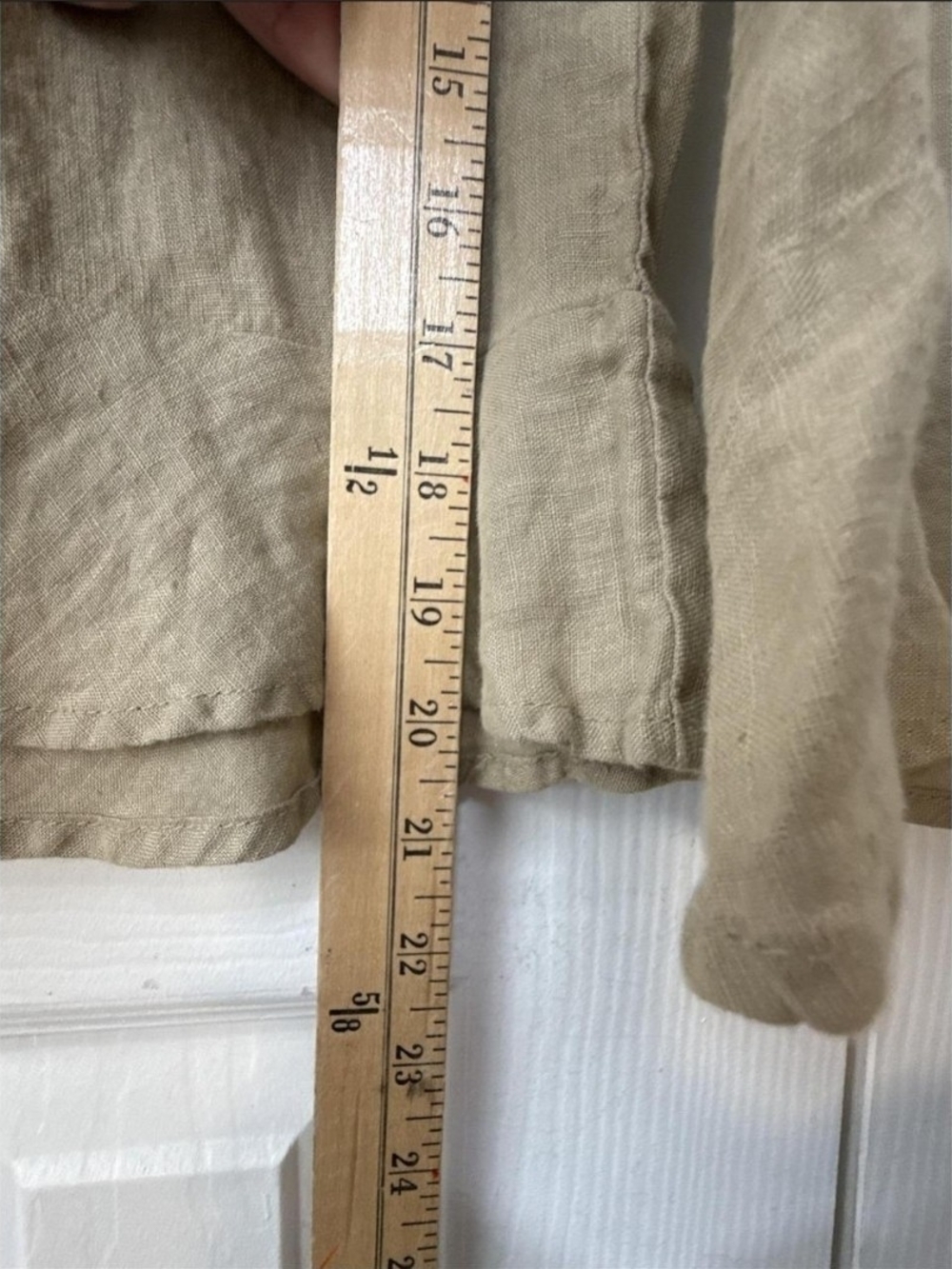 NWOT Flax 100% Linen Wide Leg Ruffle Pants - Picture 7 of 7